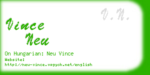 vince neu business card